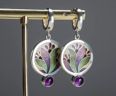 Colorful Enamel Earrings