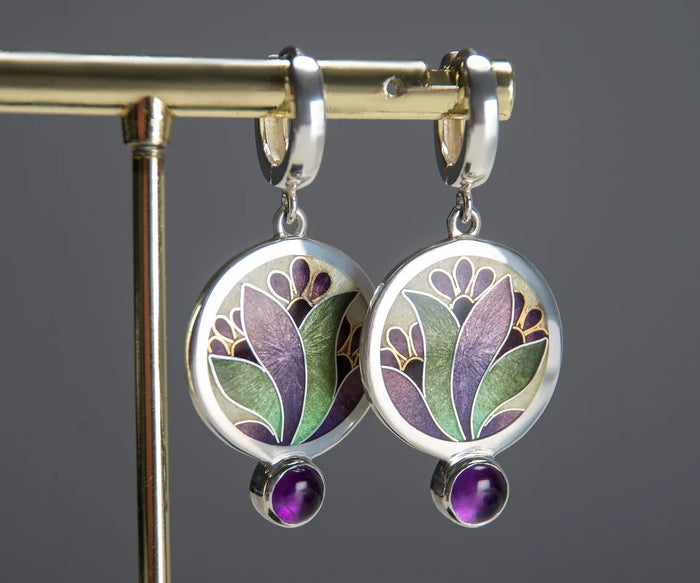 Colorful Enamel Earrings