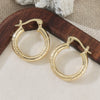 Engraved Gold Hoop Earrings 1