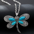 Turquoise Dragonfly Pendant Necklace