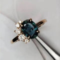 Gold-Plated Blue Zirconia Ring