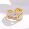 Pearlescent Open Band Ring 1