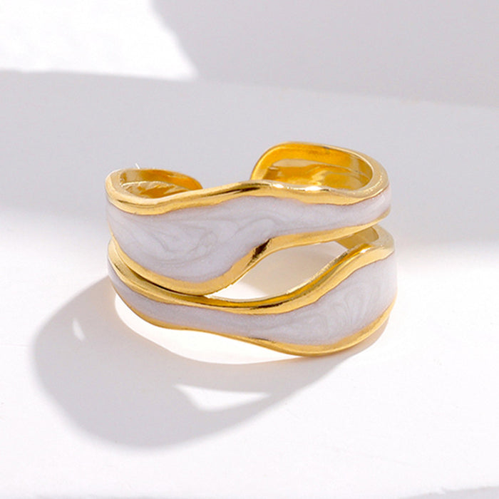 Pearlescent Open Band Ring