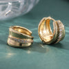 Crystal Wave Hoop Earrings 1