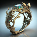Vintage Vine Emerald Ring