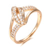 Pave Zircon Solitaire Ring 3