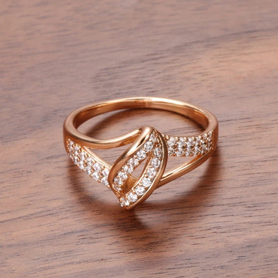 Pave Zircon Solitaire Ring
