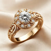 Carved Gold Zircon Ring 1