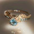 Gold Wing Zircon Ring
