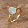 Minimalist White Opal Ring 1