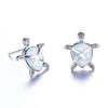Opal Sea Turtle Stud Earrings 2