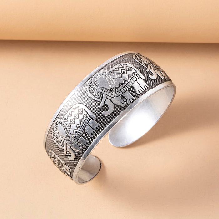 Vintage Elephant Cuff Bracelet