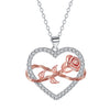 Rose Heart Infinity Pendant Necklace 3