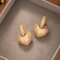 Elegant Zircon Heart Earrings