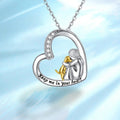 Girl and Dog Heart Necklace