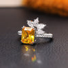 Yellow Zircon Princess Ring 1
