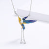 Blue Hummingbird Pendant Necklace 2