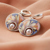 Flower Pearl Enamel Earrings 1