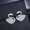 Zircon Swan Stud Earrings 1