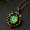 Vintage Vine Emerald Gold Necklace 1