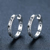 Black Zircon Huggie Earrings 2
