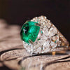 Green Zircon Cluster Ring 1