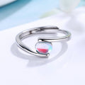 Blue Moonstone Spiral Ring