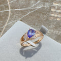 Purple Zircon Gold Ring