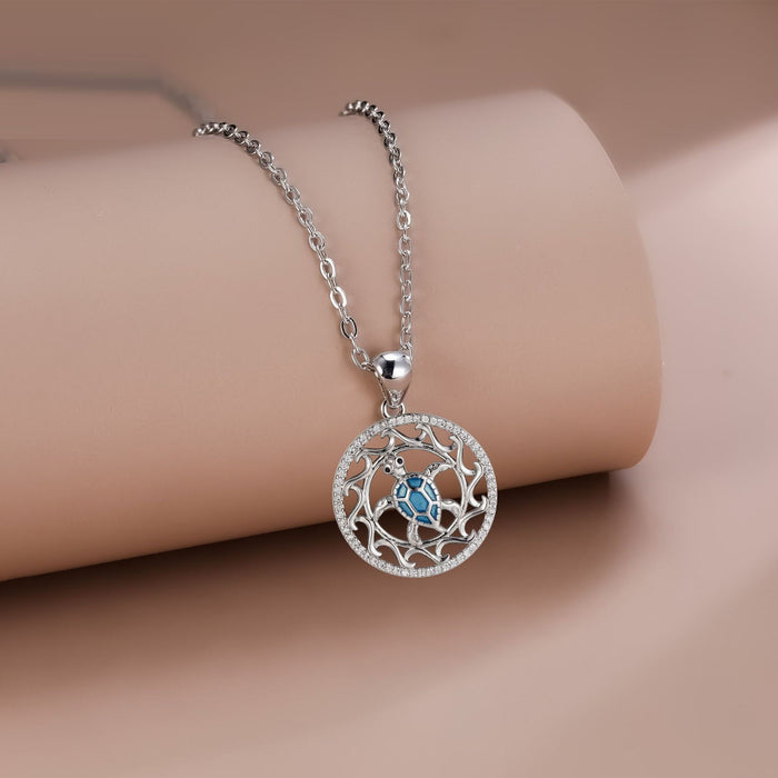 Ocean Turtle Medallion Necklace