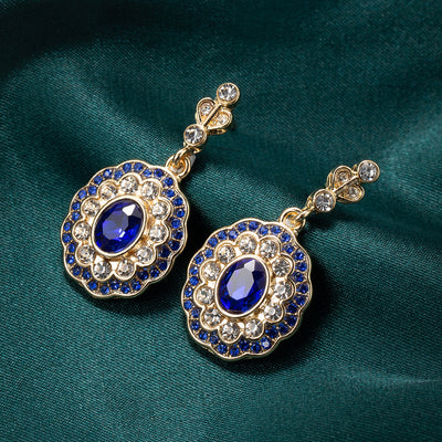 Sapphire Crystal Drop Earrings