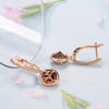 Rose Gold Medallion Hoop Earrings 3