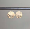 Engraved Gold Disc Earrings 1