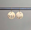 Engraved Gold Disc Earrings