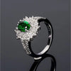Green Zircon Halo Ring 2