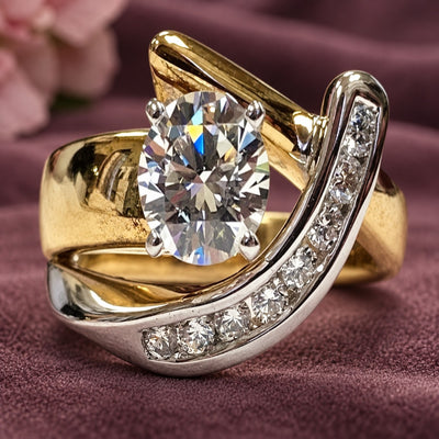 Gold-Plated Zirconia Ring