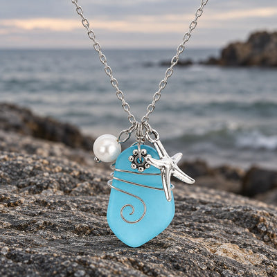 Blue Starfish Pendant Necklace