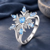 Blue Snowflake Zircon Ring 1