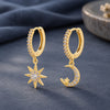 Asymmetric Star Moon Earrings 1