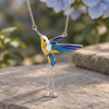 Blue Hummingbird Pendant Necklace 1