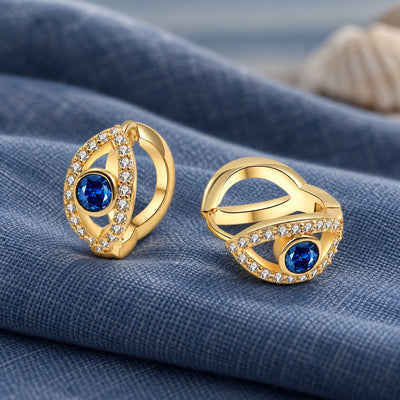 Blue Evil Eye Earrings