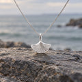Silver Ginkgo Leaf Necklace