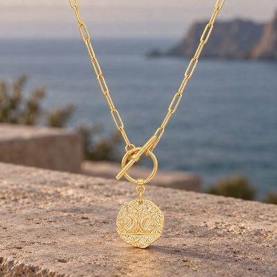 Sun Medallion Pendant Necklace