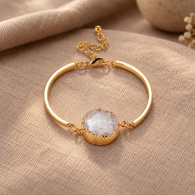 White Opal Charm Bracelet