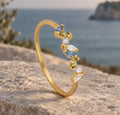 Zircon Flower Ring