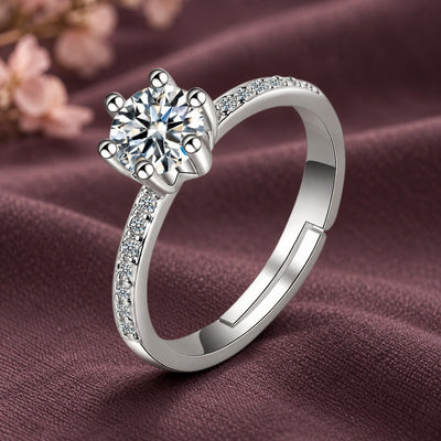 Zircon Forest Leaf Ring
