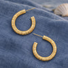 Gold C-Hoop Earrings 3