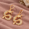 Gold Dragon Drop Earrings 3