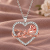 Rose Heart Infinity Pendant Necklace 2