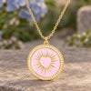 Colorful Enamel Round Necklace 1