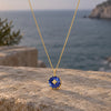 Dark Blue Stone Pendant Necklace 1